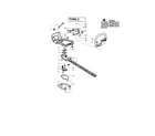 Weed Eater GHT220LE TYPE 2 blade/handle/gear box diagram