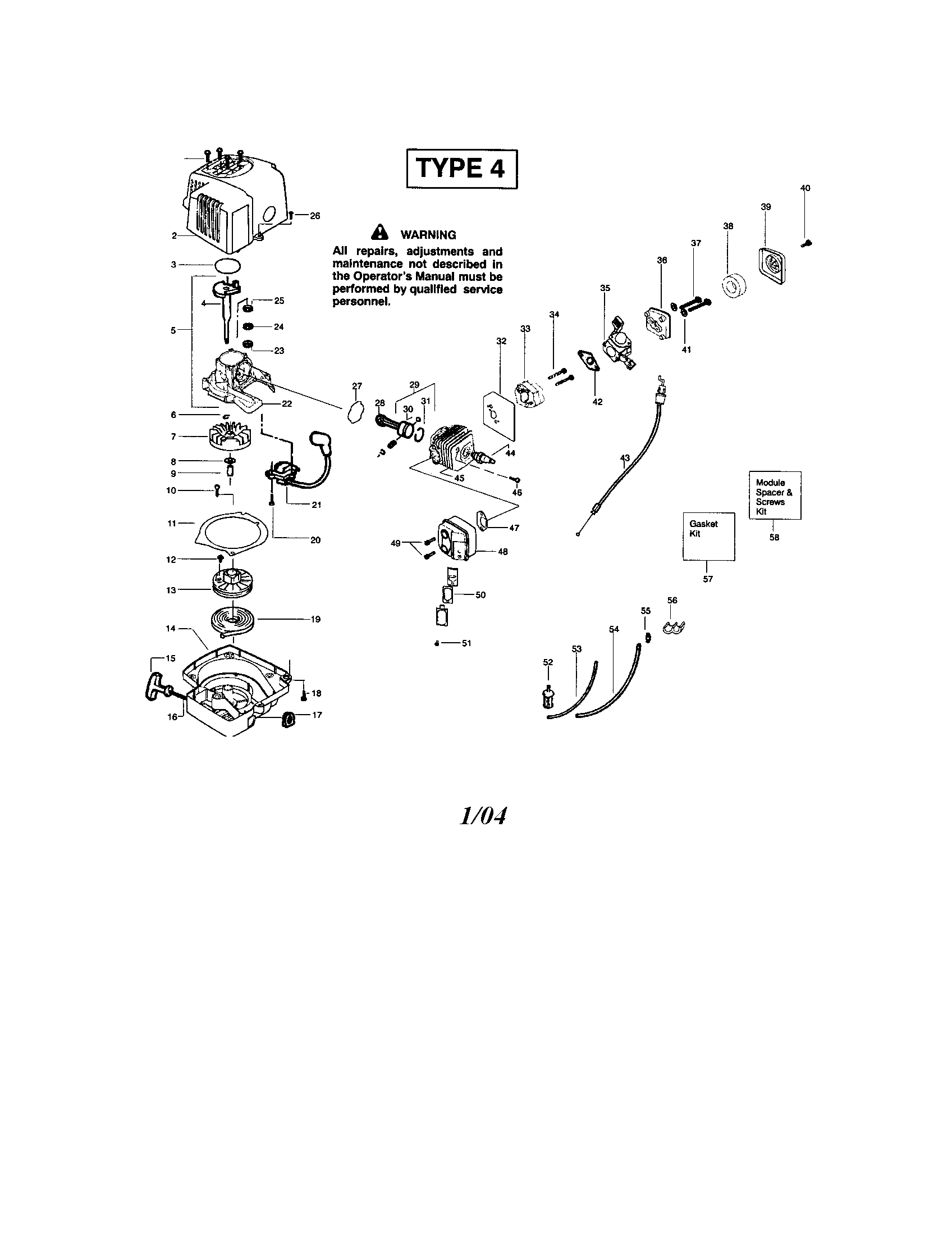 Shroud/cylinder/crankshaft