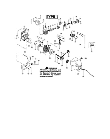 Cylinder/crankcase/crankshaft