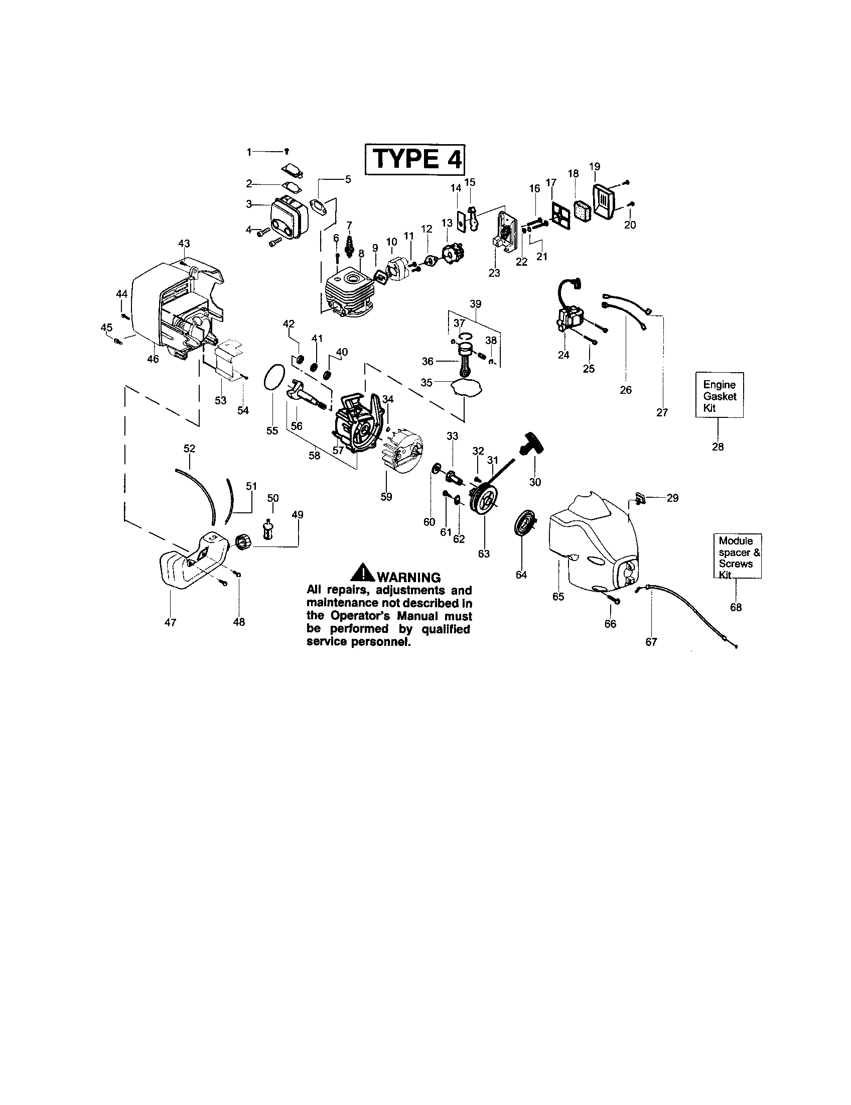 Cylinder/crankcase/crankshaft