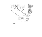 Poulan 131 driveshaft/shield/handle diagram