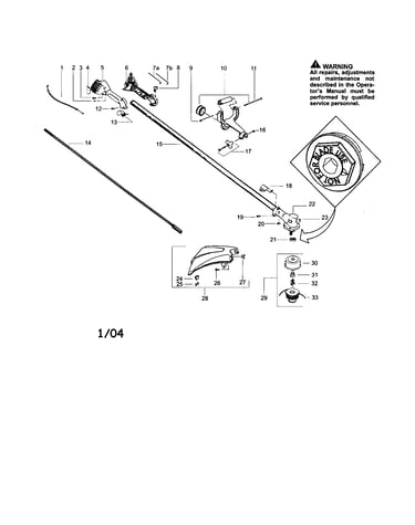 Driveshaft/shield/handle