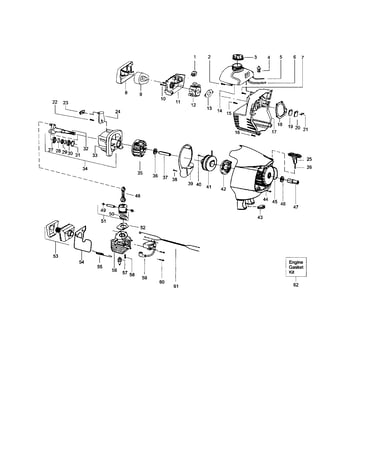 Cylinder/crankcase/crankshaft