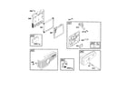 Briggs & Stratton 12E800 TO 12E899 (0835,0836,0837) base-air cleaner/muffler guard diagram