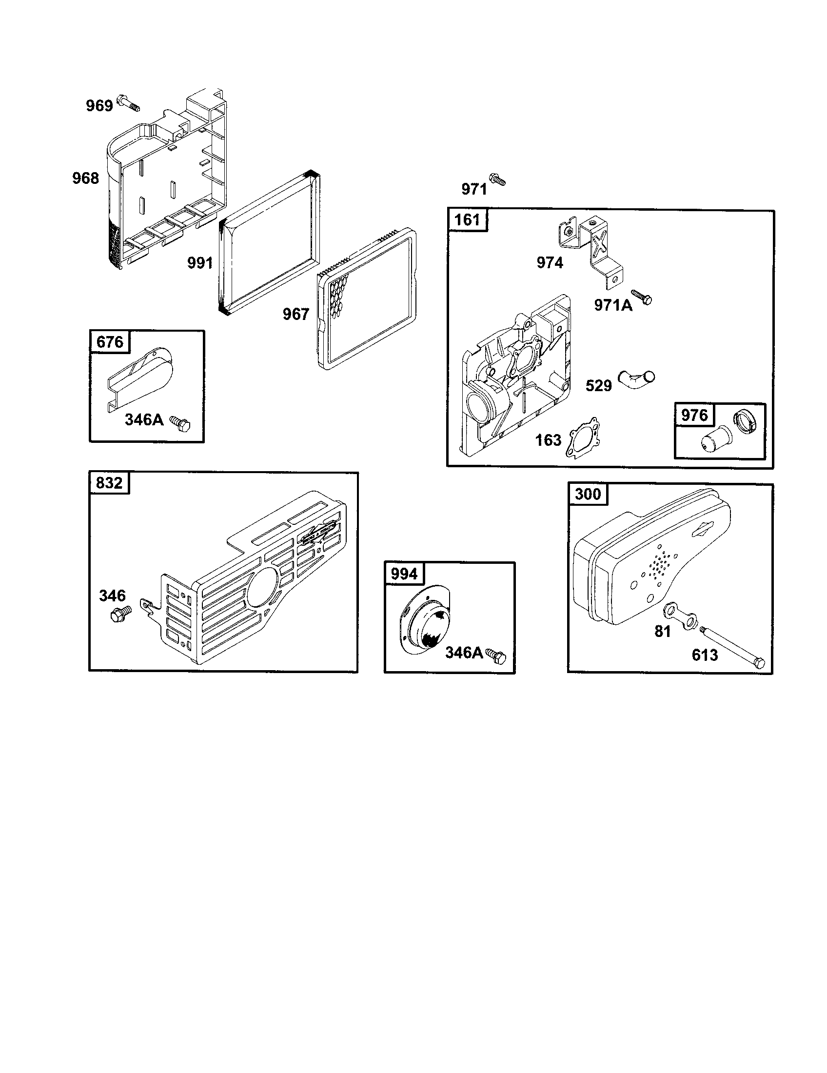 Base-air cleaner/muffler guard