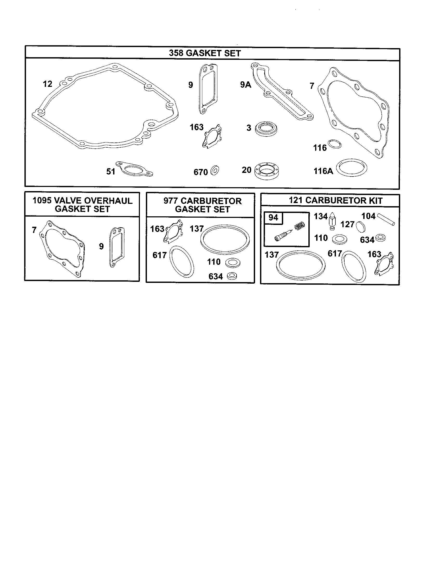 Gasket set/kits