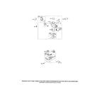 Briggs & Stratton 10G900 (0015 THRU 0352) carburetor/fuel tank diagram