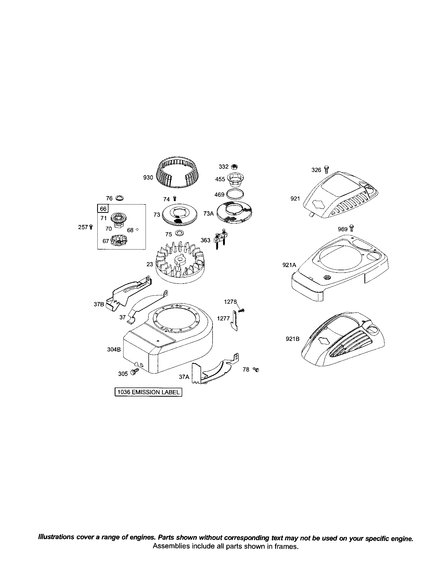 Blower-housing/flywheel