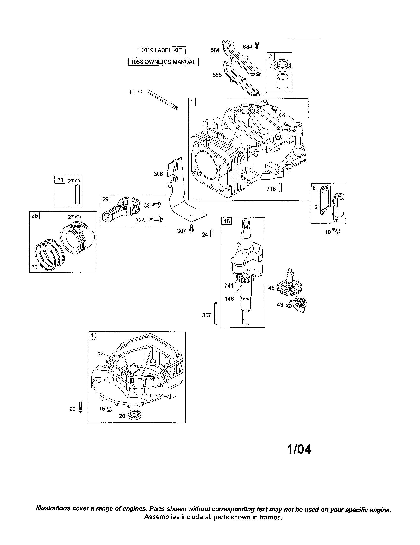 Cylinder/crankshaft