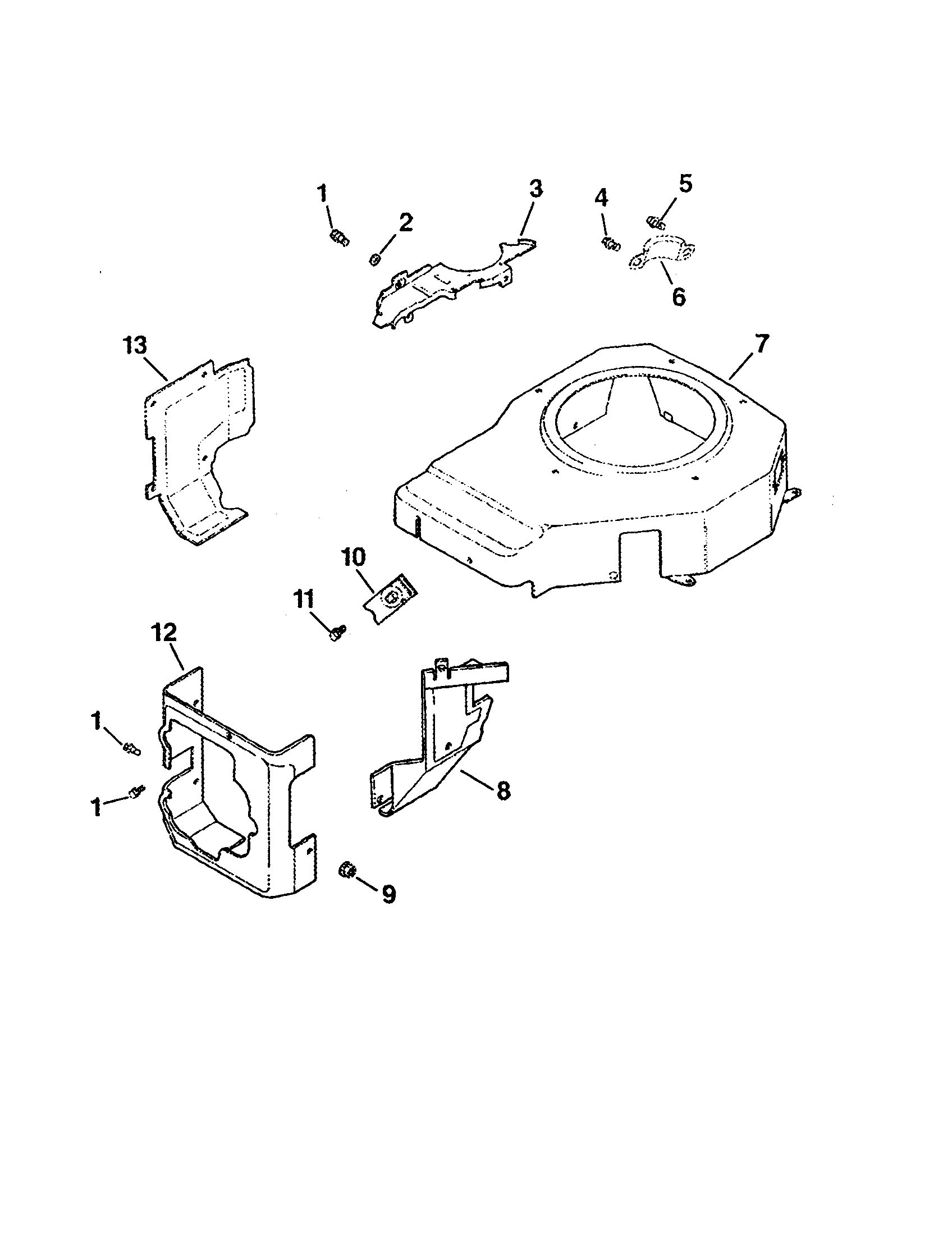 BLOWER HOUSING AND BAFFLES