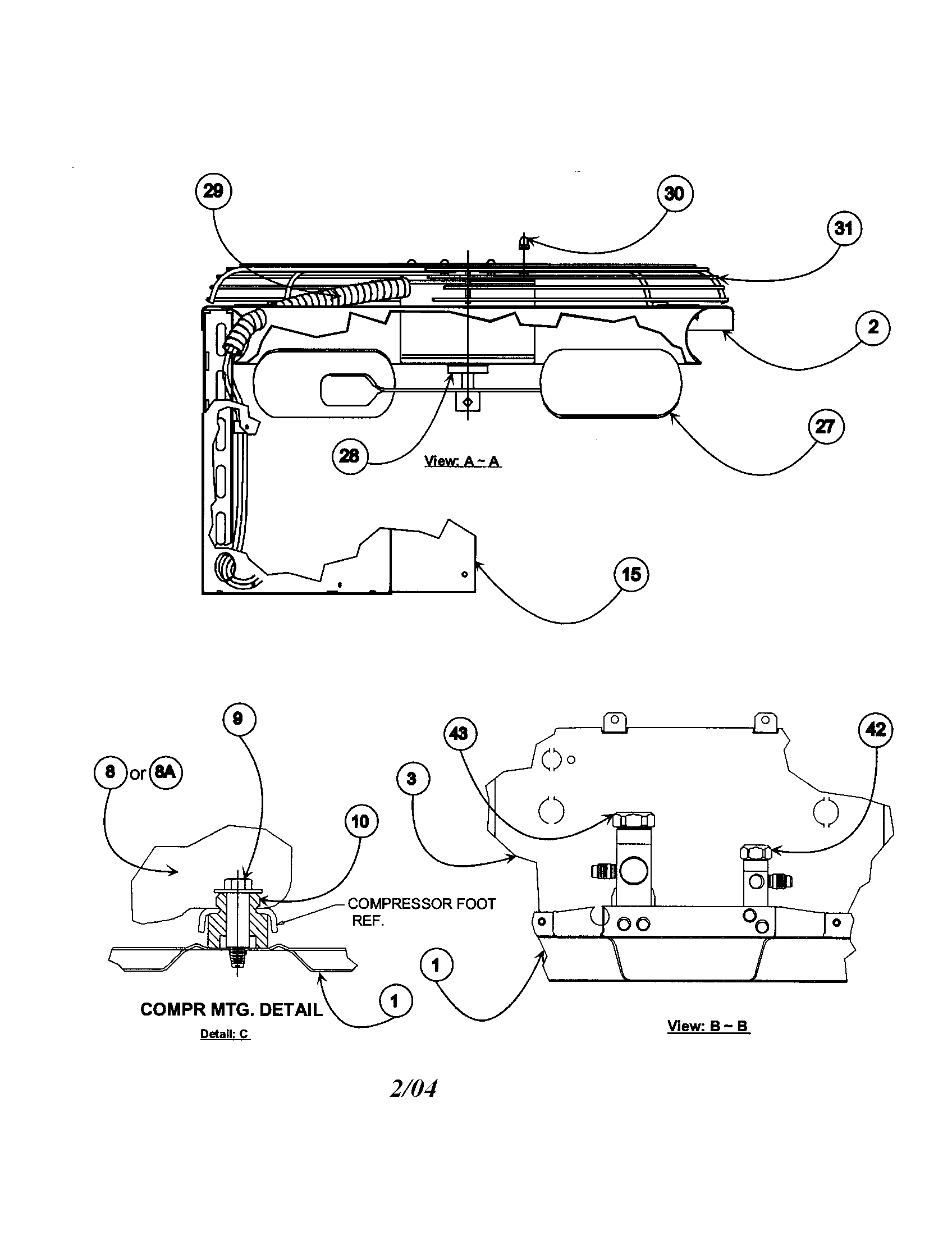 Base pan/control box/service panel
