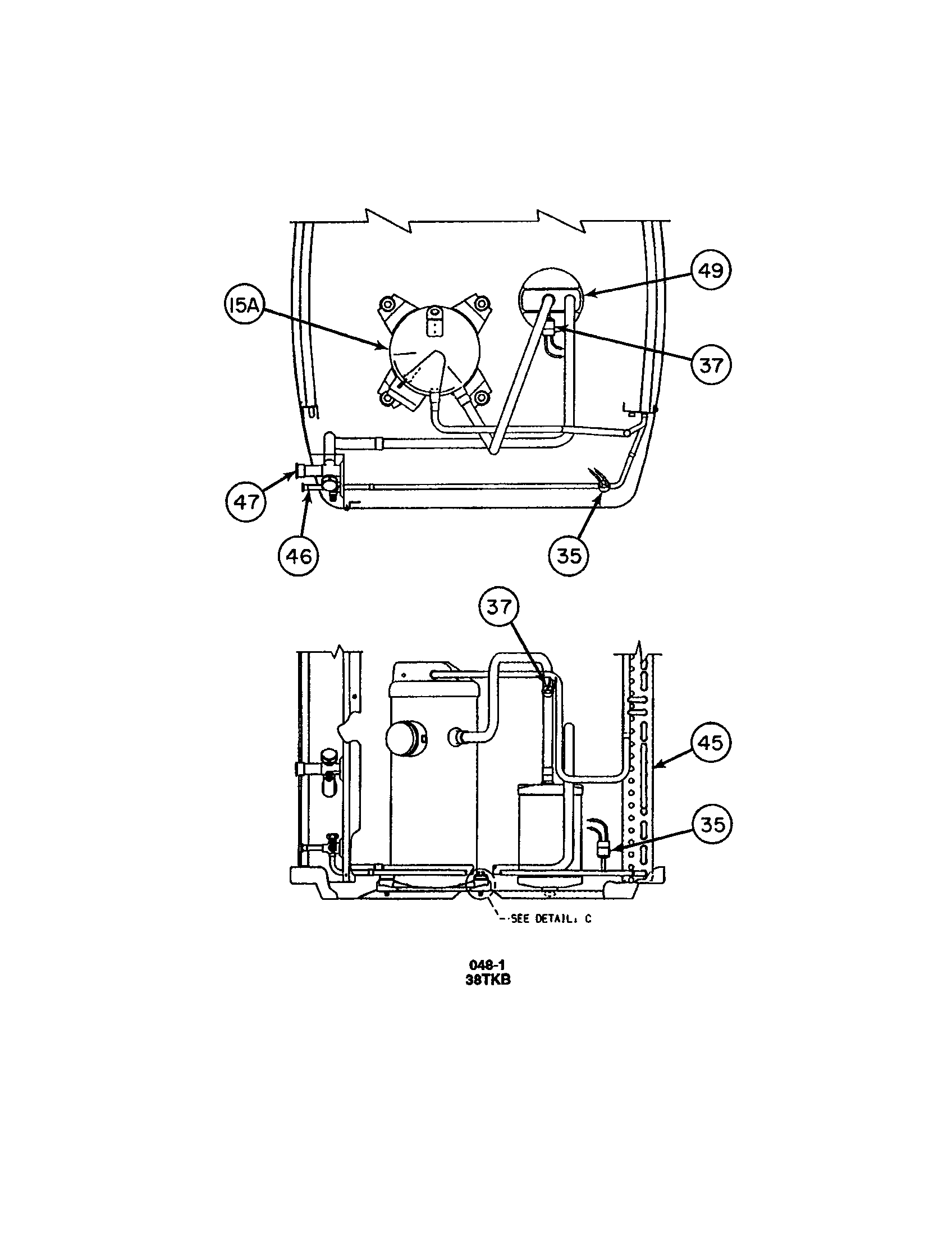 Compressor/condenser coil