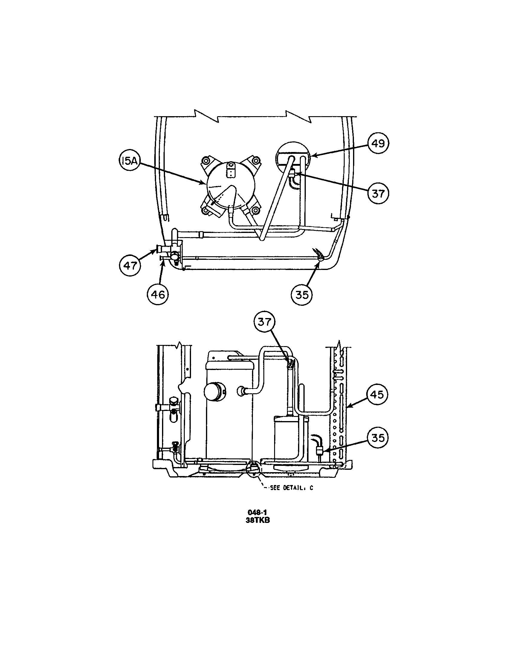 Compressor/condenser coil