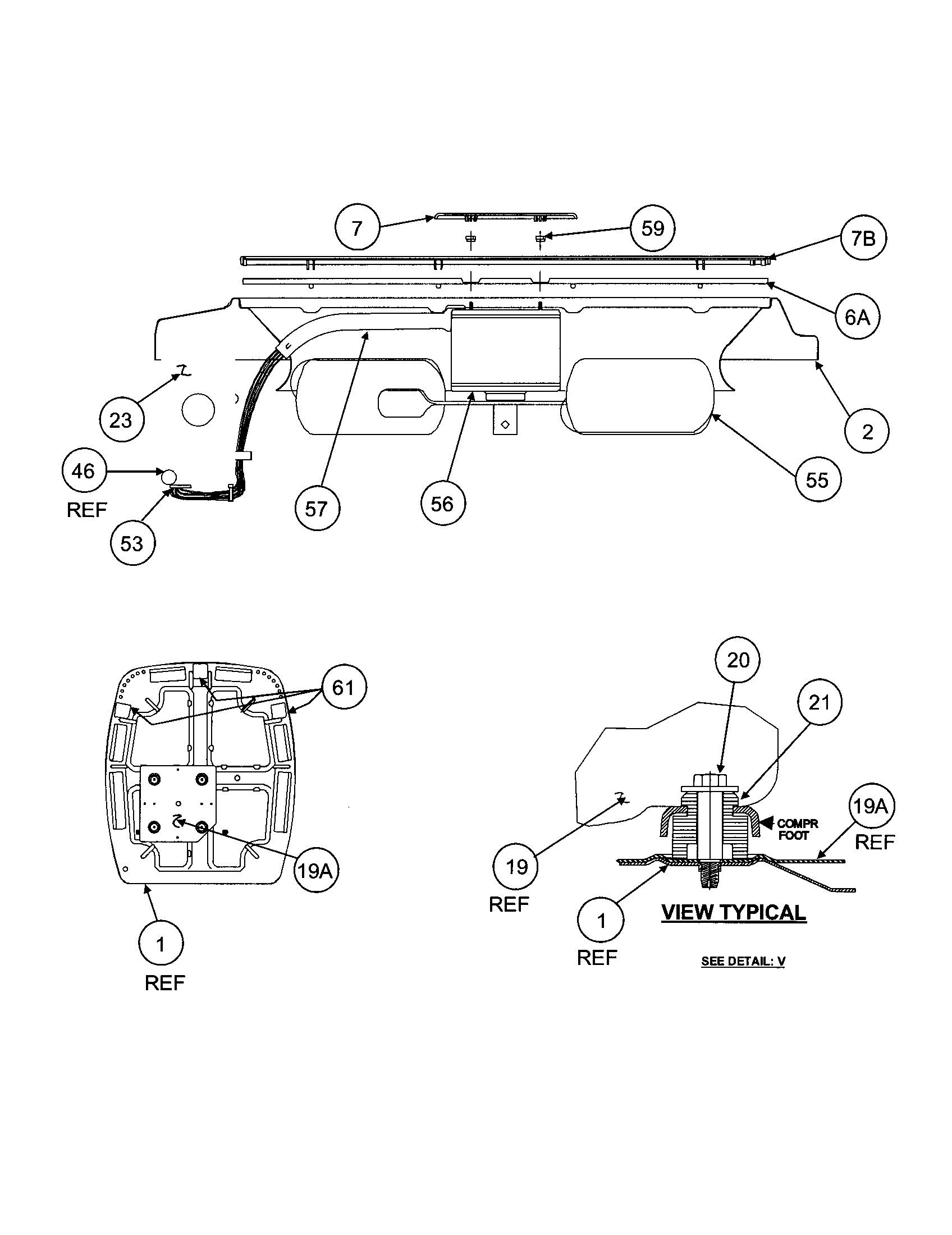 Base pan/motor/fan blade