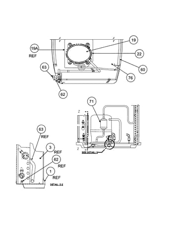 Compressor/condenser coil