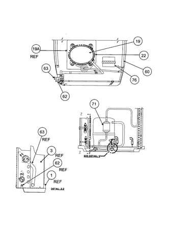Compressor/condenser coil