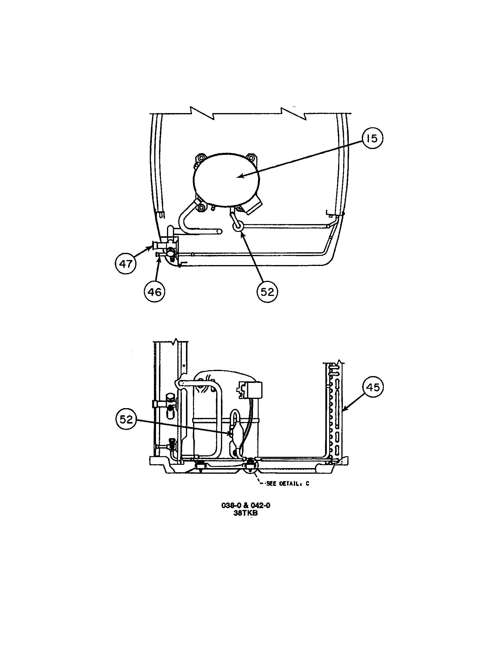 Compressor/condenser coil