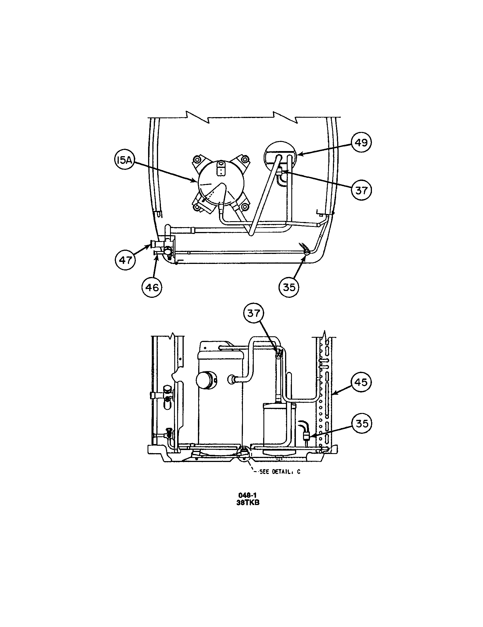 Compressor/condenser coil