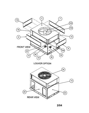 Panels/top cover/outdoor motor