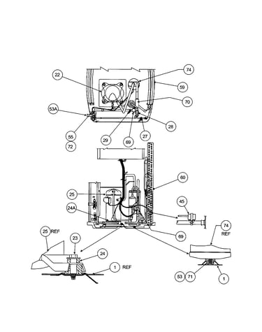 Distributor/temp switch/accumulator