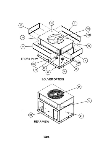 Panels/top cover/outdoor motor