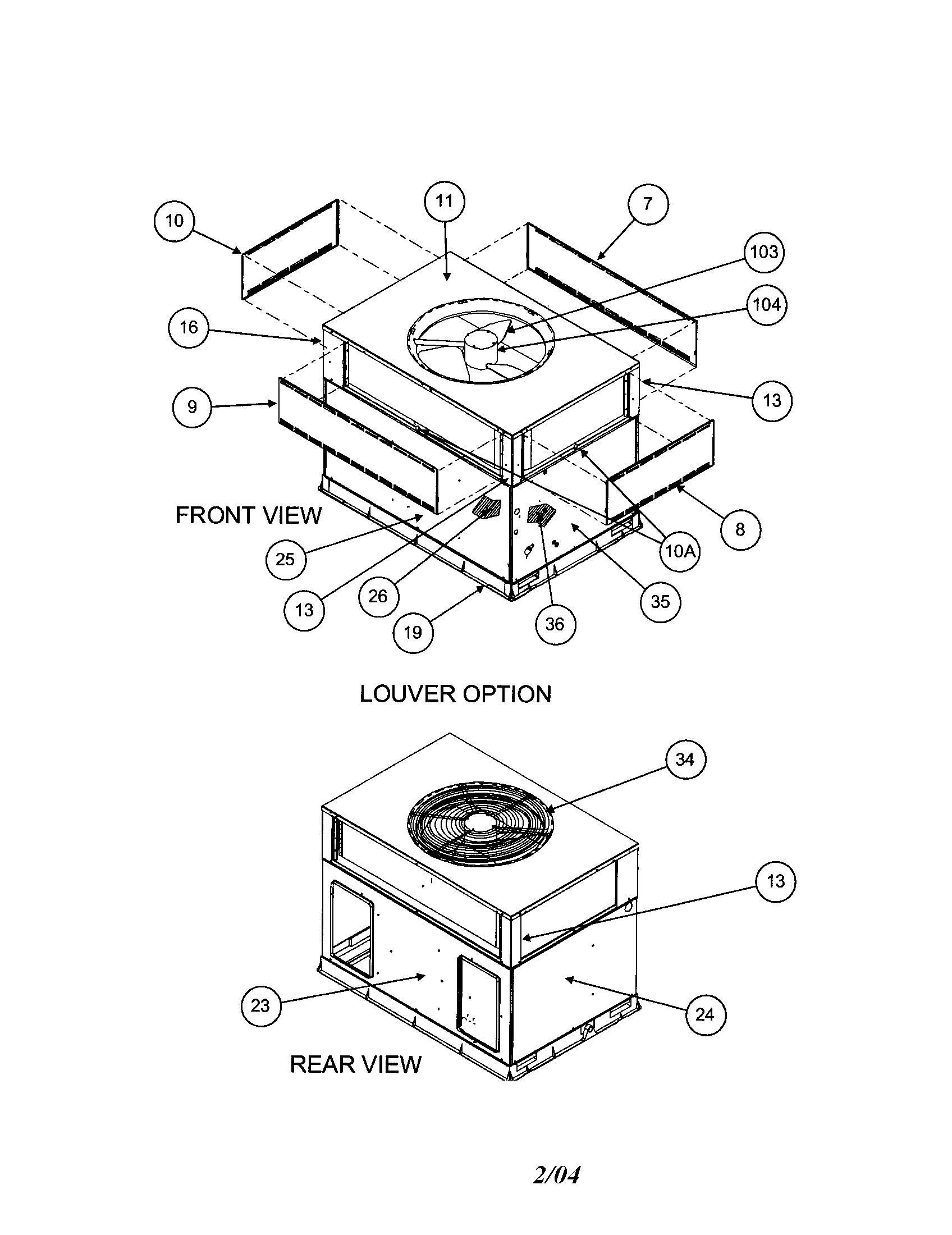 PANELS/TOP COVER/OUTDOOR MOTOR