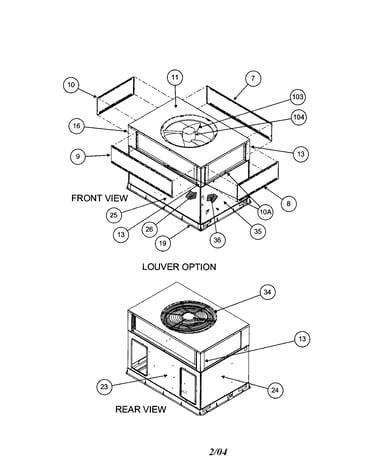 Panels/top cover/outdoor motor