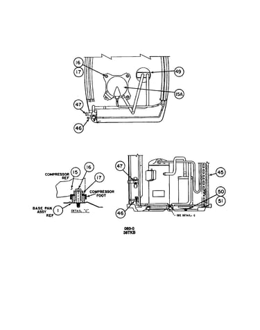 Condenser coil/compressor