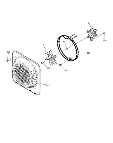 Fan cover/fan/motor