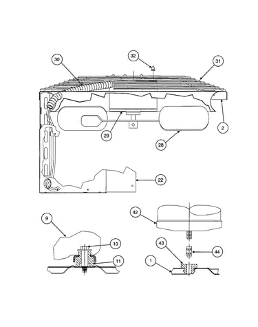 Control box cover/fan motor