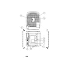Carrier 38YXA036 SERIES330 outlet grille/top cover diagram