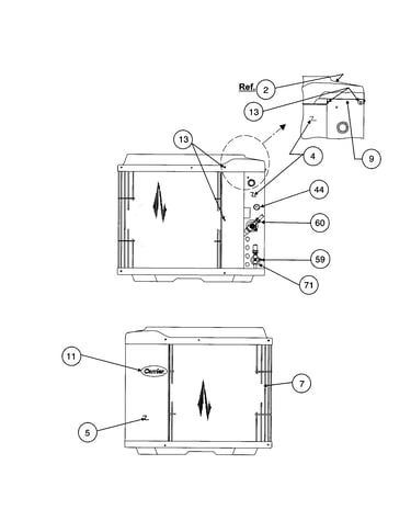 Inlet grille/service panel