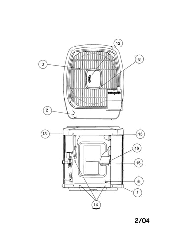 Outlet grille/top cover