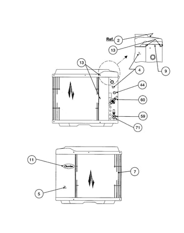 Inlet grille/service panel