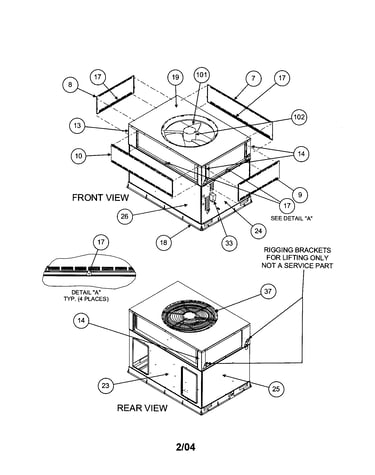 Top cover/outlet grille