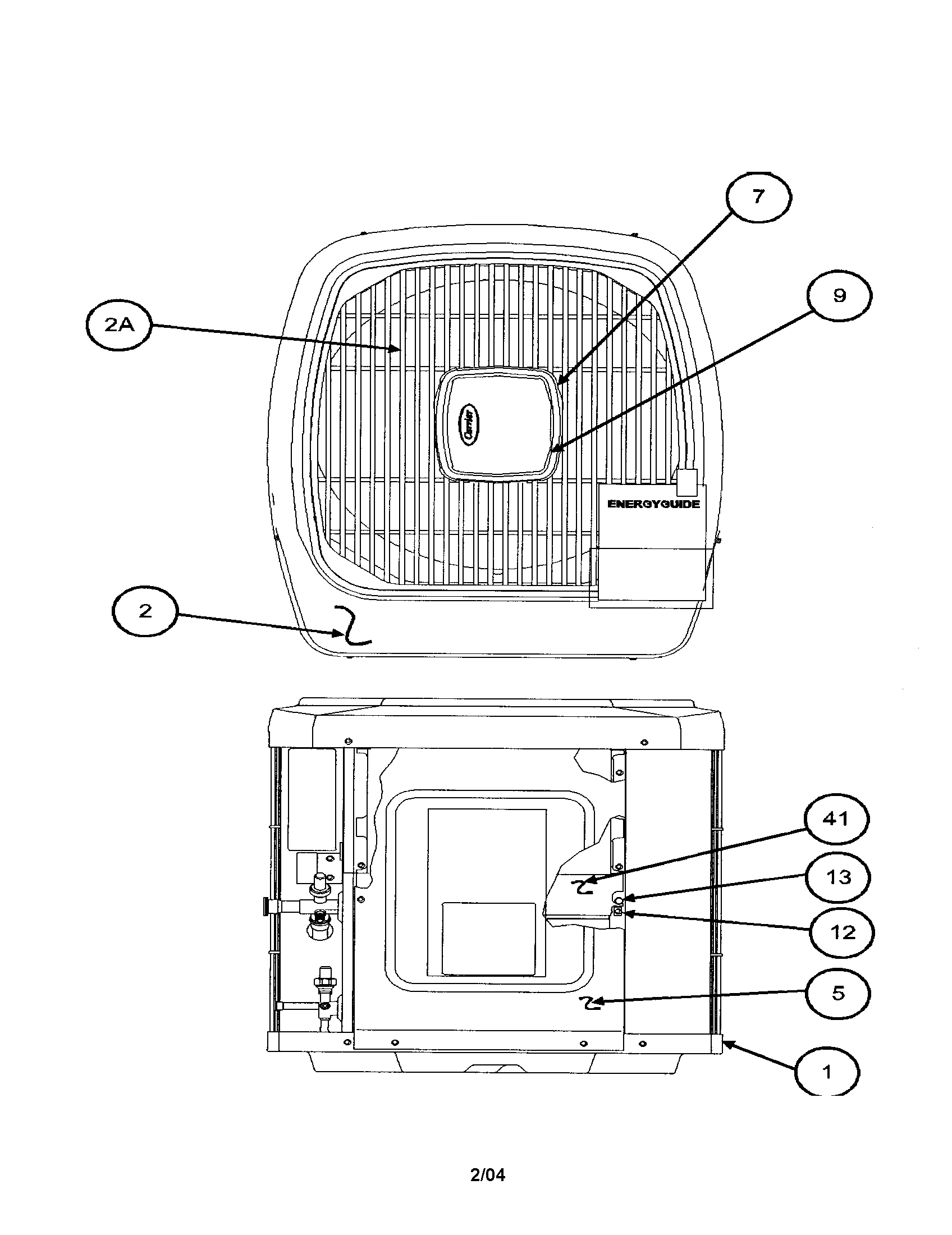 Outlet grille/top cover