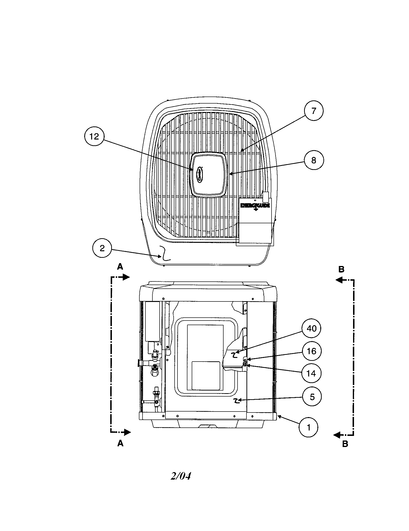 Outlet grille/top cover