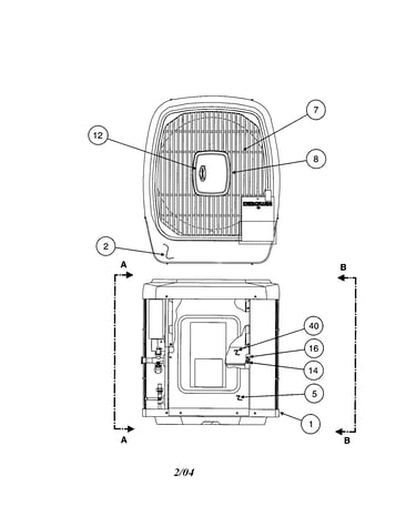Outlet grille/top cover