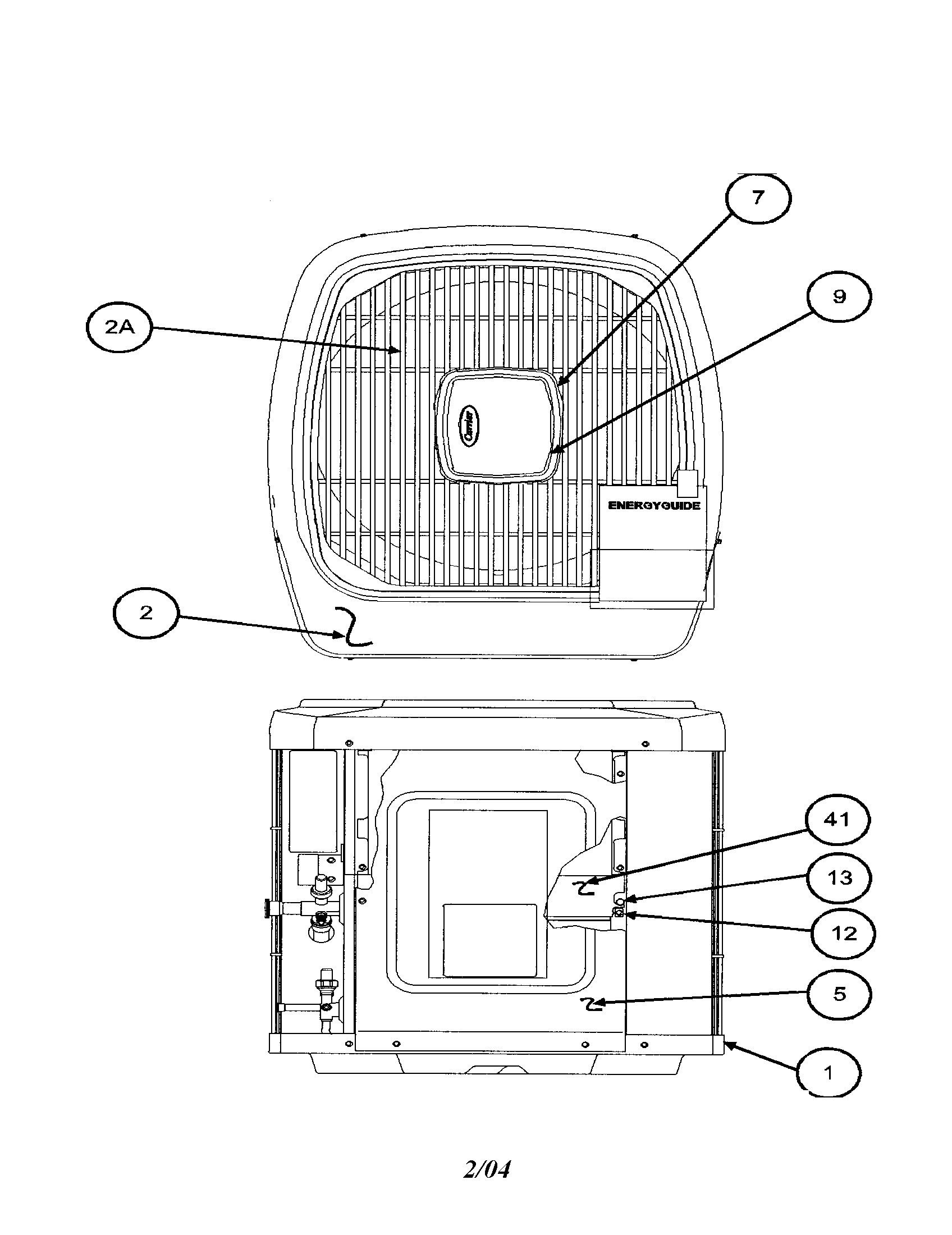 Outlet grille/top cover