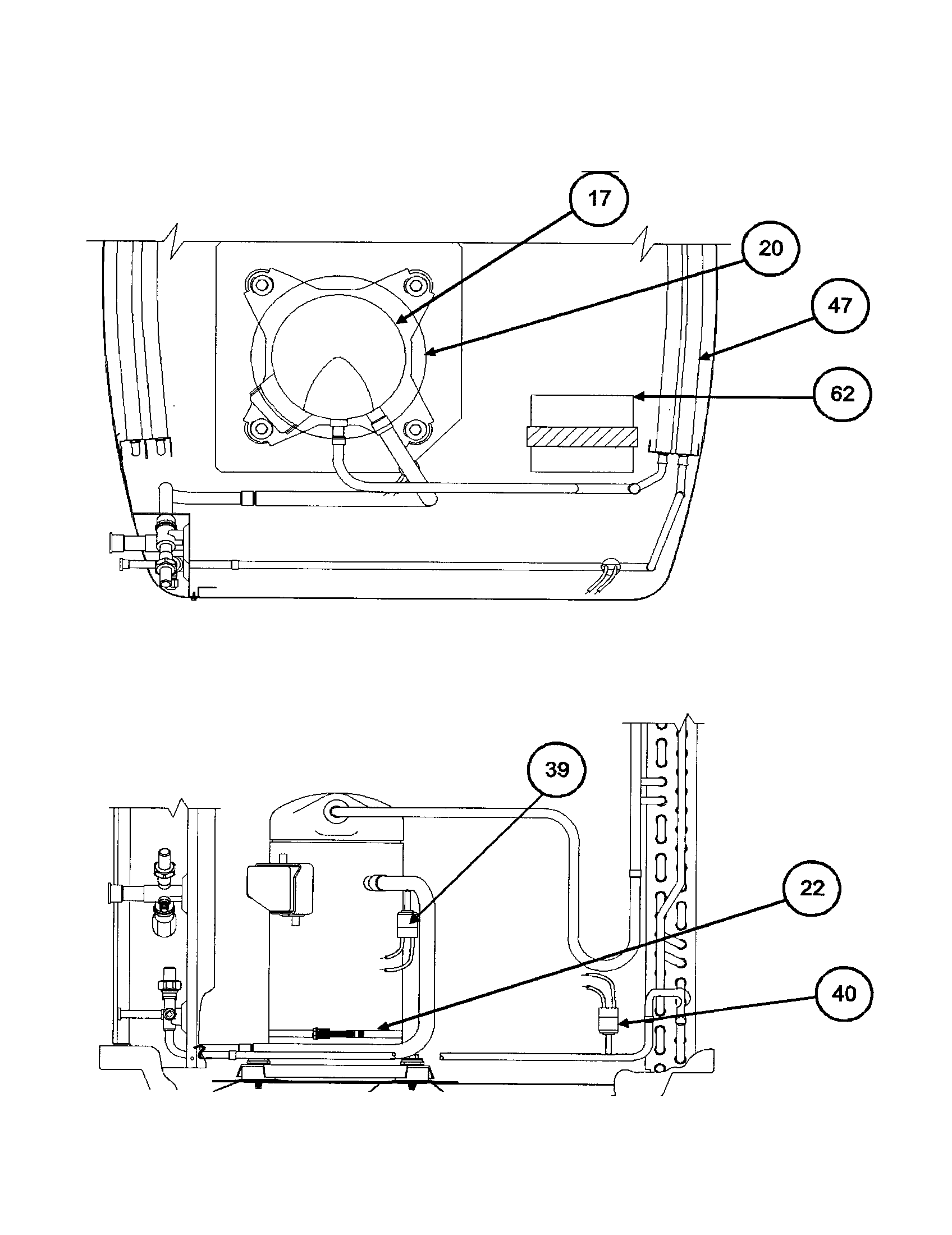 Compressor/condenser coil