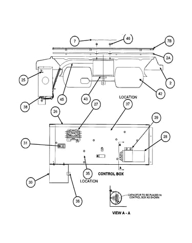 Control box/motor/fan blade