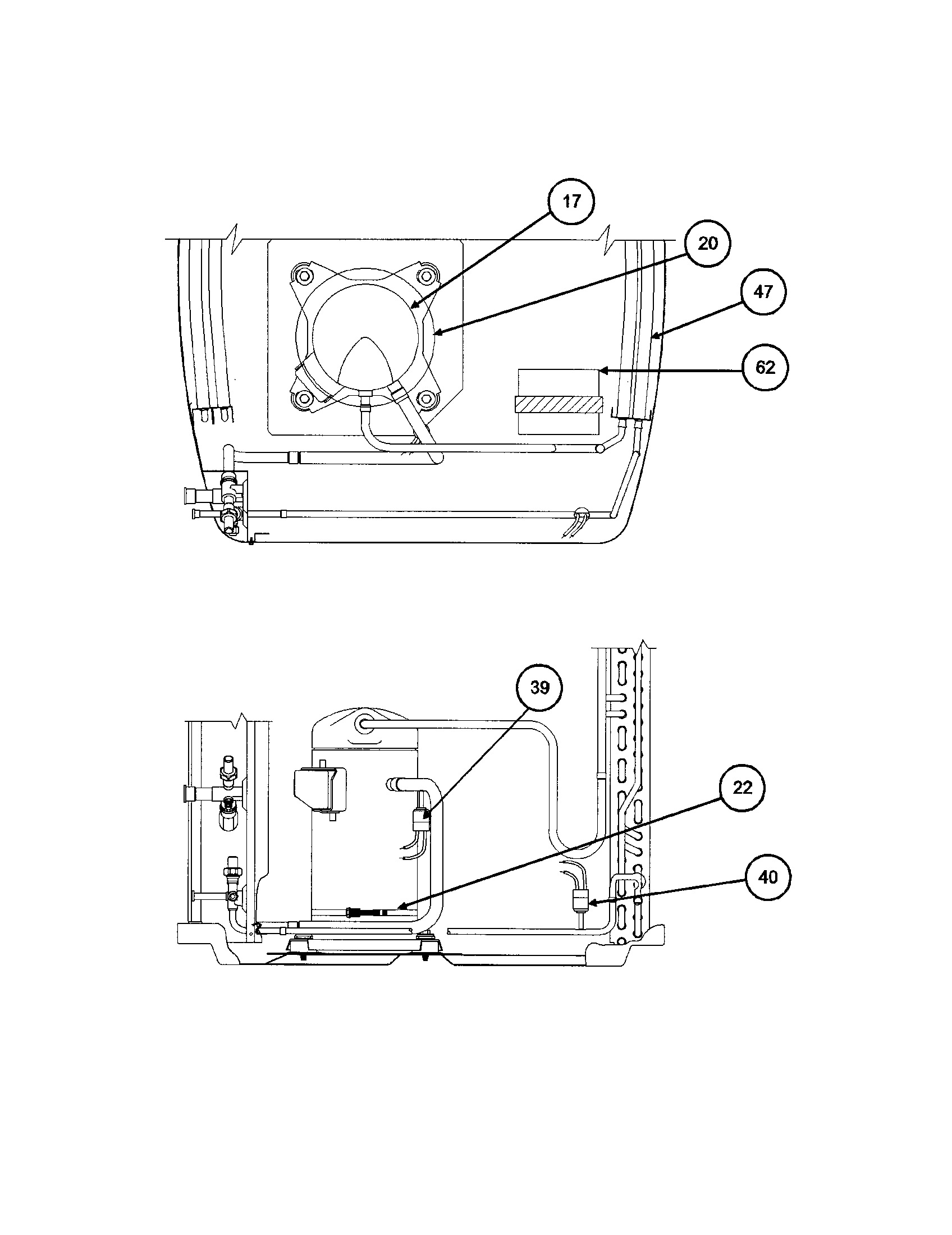 Compressor/condenser coil