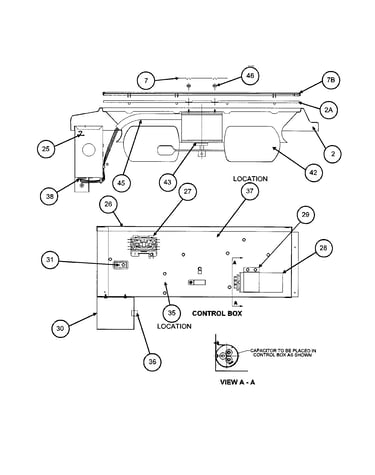 Control box/motor/fan blade