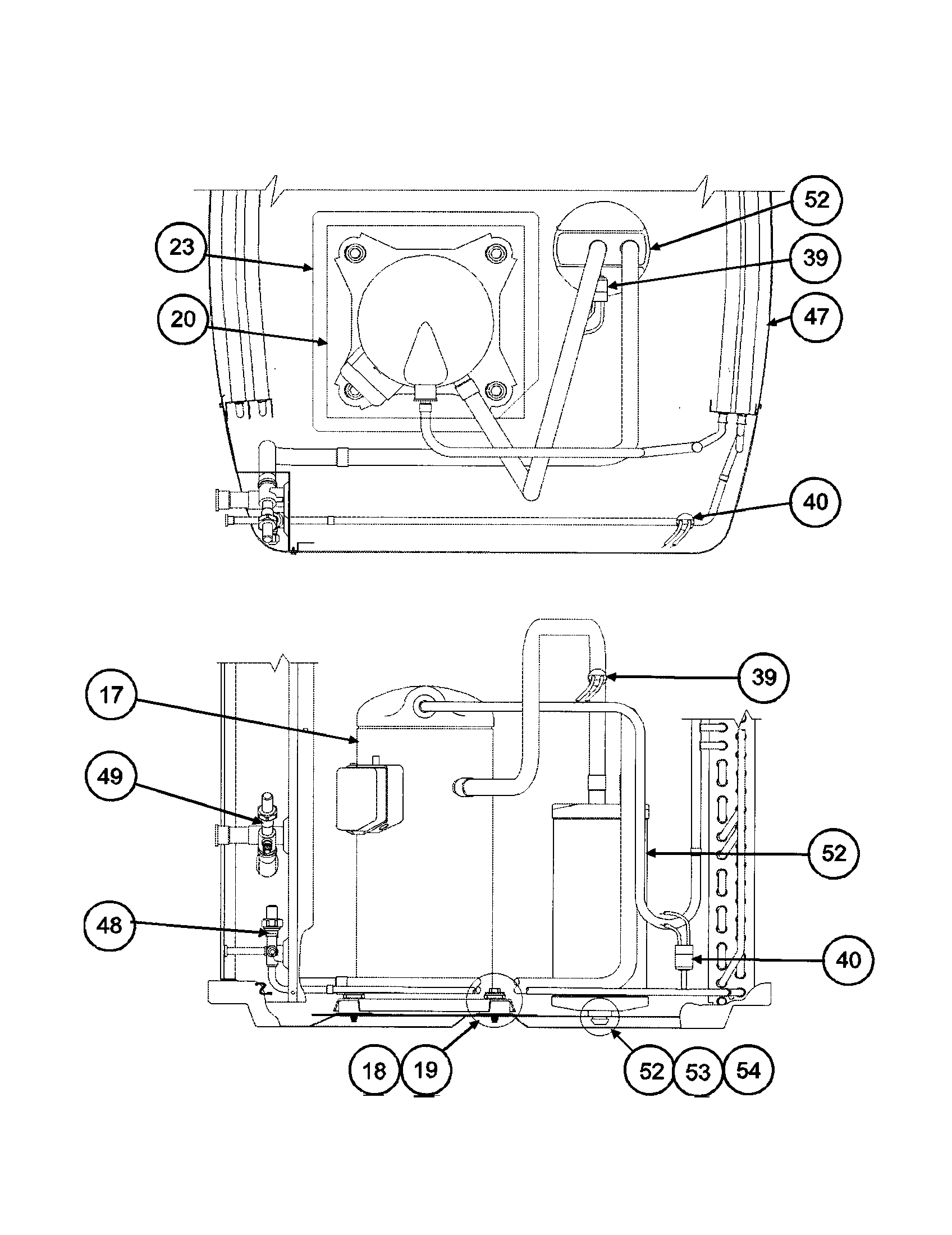 Compressor/condenser coil