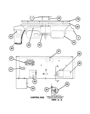 Control box/motor/fan blade