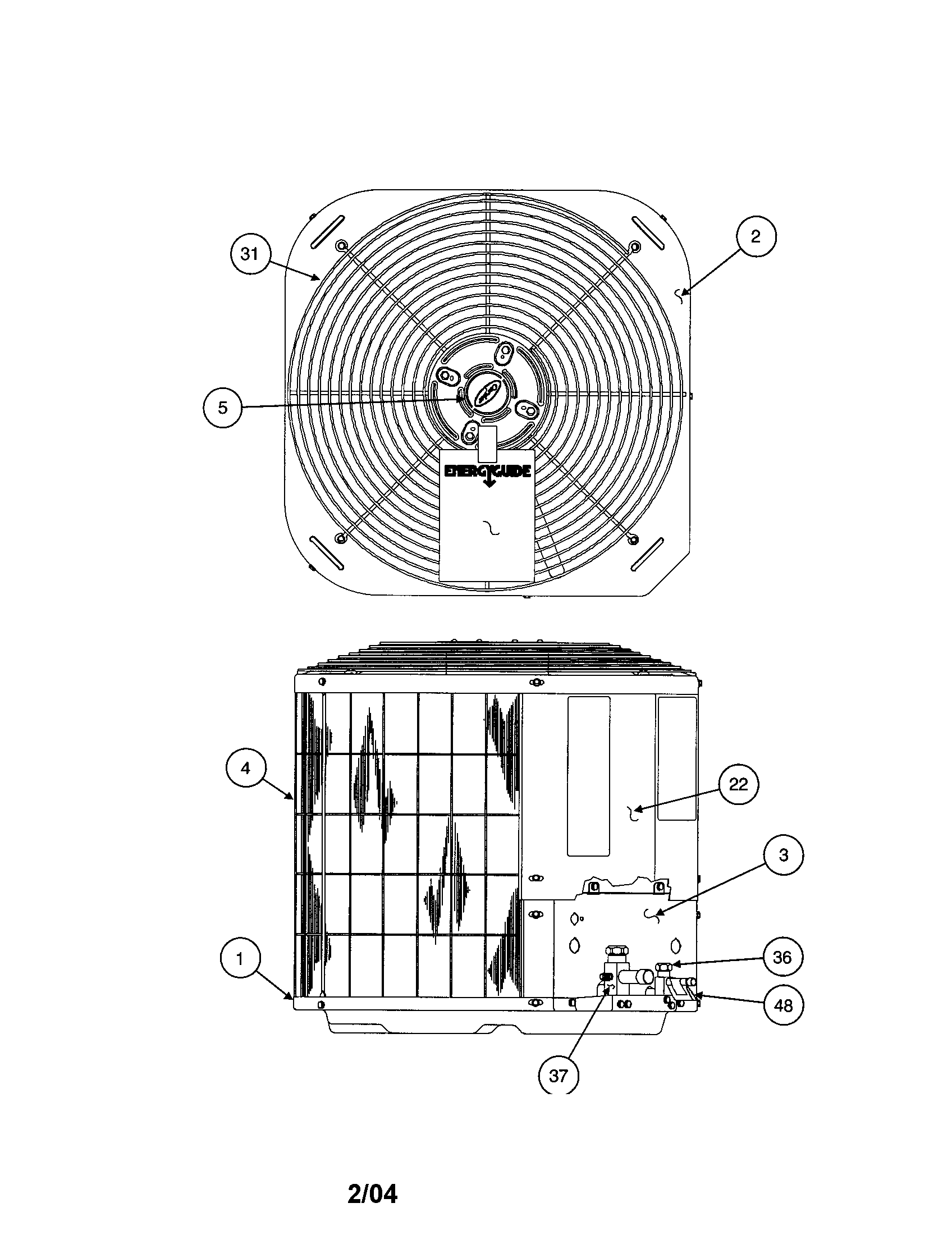 Outlet grille/top cover