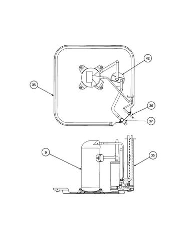 Condenser coil/compressor