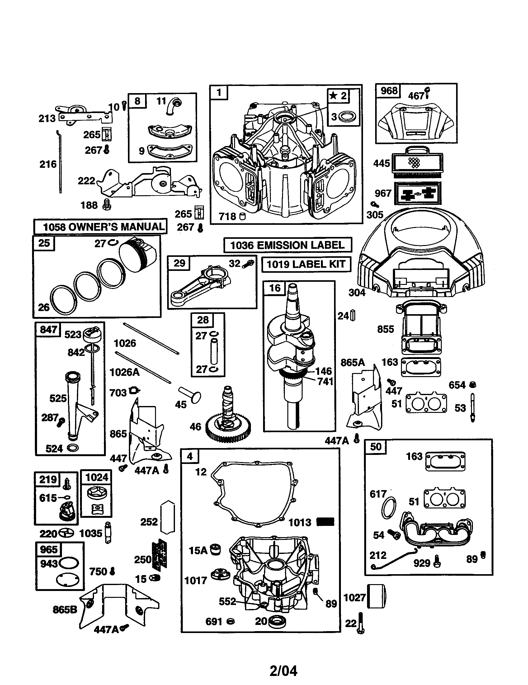 Cylinder/crankshaft