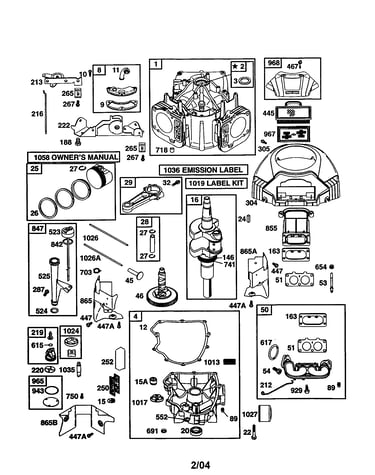 Cylinder/crankshaft