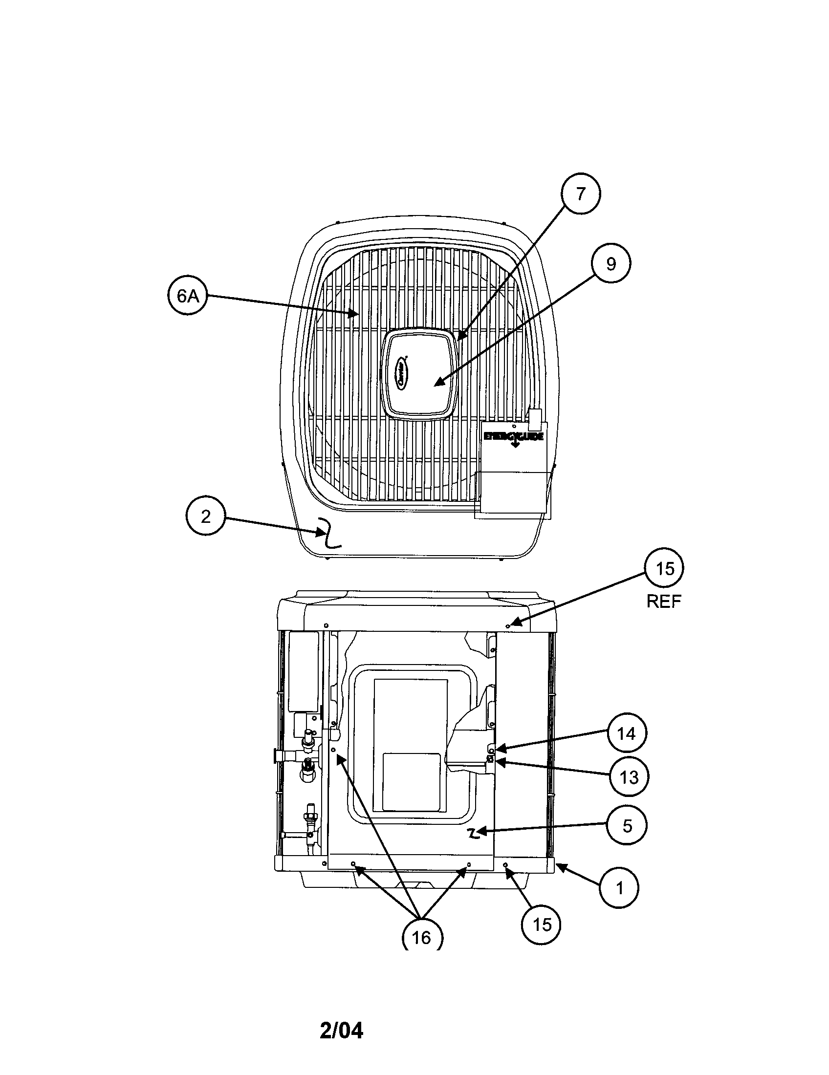 Outlet grille / top cover